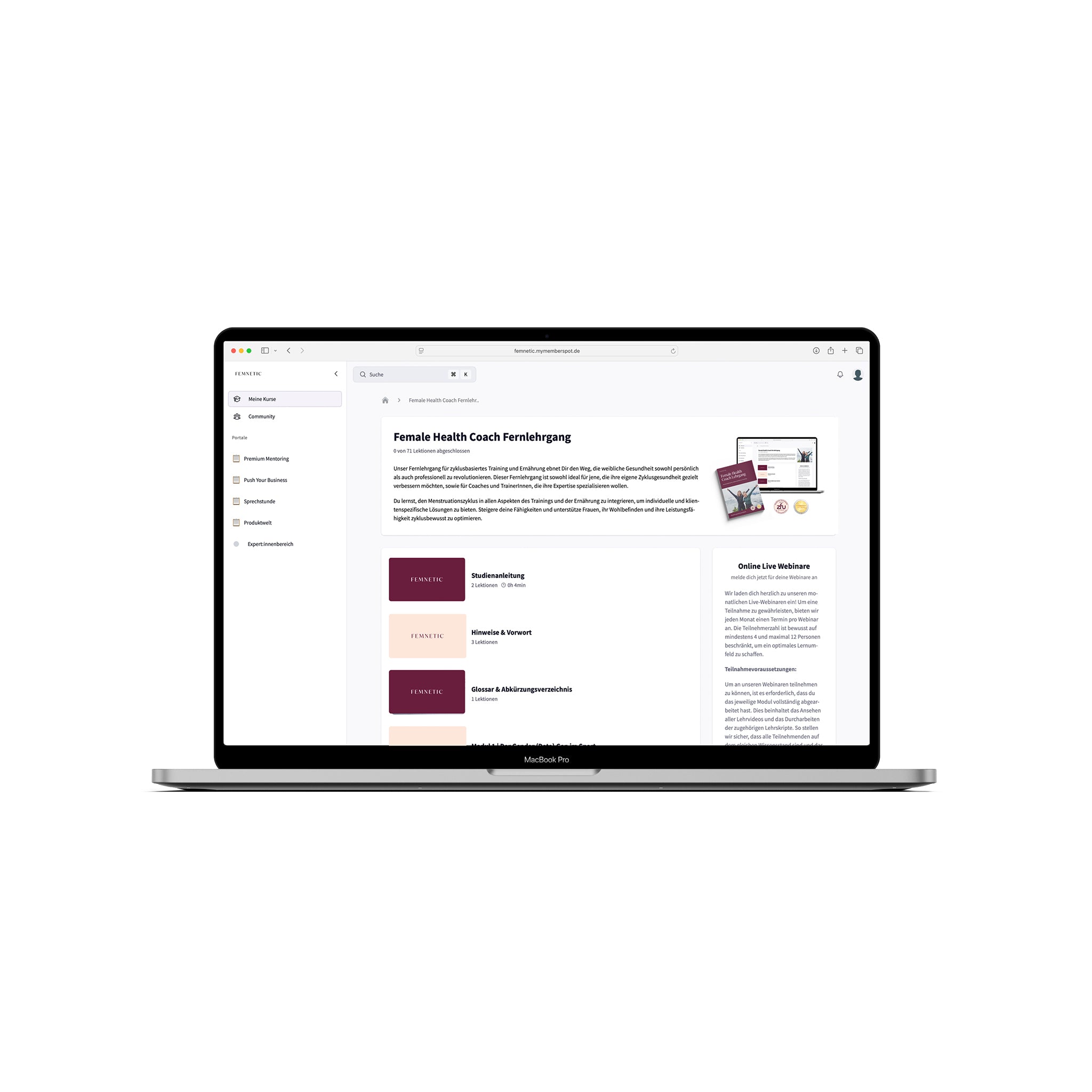 FEMNETIC Female Health Coach Lehrgang